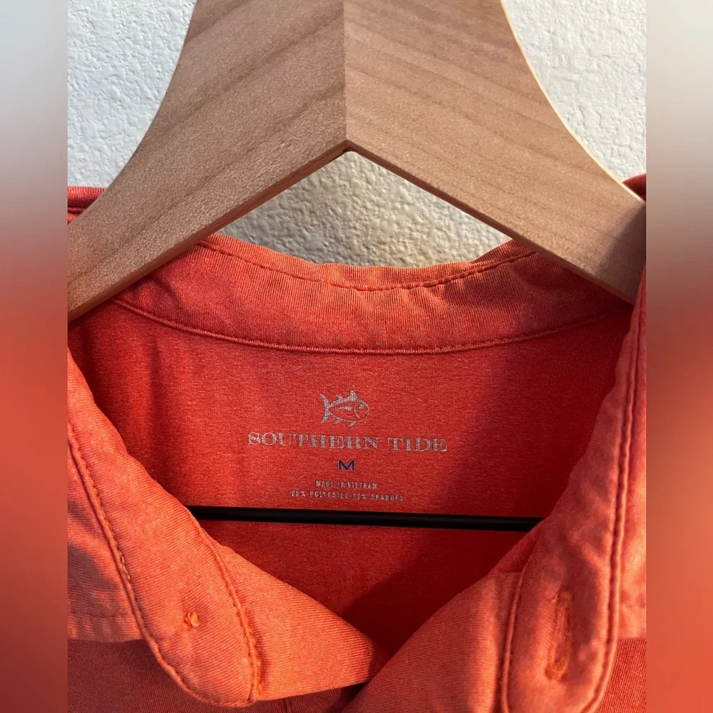 Mens orange southern tide polo - Picture 3 of 6